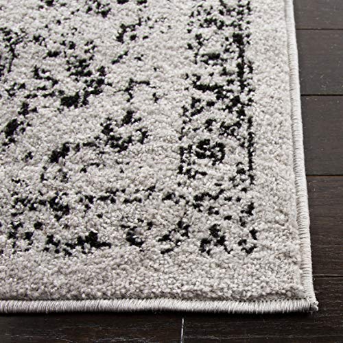 SAFAVIEH Adirondack Collection Accent Rug - 2' x 3', Grey & Black, Distressed Vintage Floral Design, Non-Shedding & Easy to Clean, Ideal for Front Door, Kitchen, Entryway, Foyer (ADR109B) - color: Grey/Black, size: 2' x 3' (Rectangular)