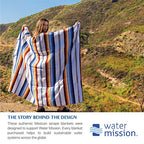 Benevolence LA Authentic Handwoven Mexican Blanket - Yoga & Outdoor, Saddle, Beach, Picnic & Car Blanket - 75 x 52 - Blanco - color: Blanco