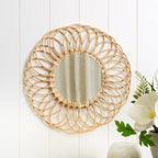 The Lakeside Collection Round Natural Rattan Mirror - Round