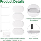 Rotating Window Shelves for Multiple Plants Indoor,4-tier Metal Corner White Plant Stand Holder Floating Hanger Shelf for Wall，Windows Sill Gifts for Planter Lover to Enhance Home Decor