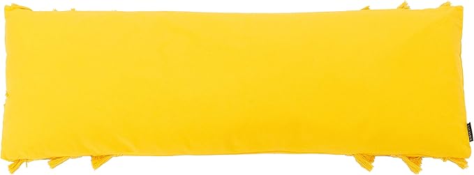 Safavieh Home Collection Grema Boho 12 x 36-inch Yellow Fringe Decorative Accent Pillow PLS7142C-1236