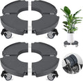 ToLanbbt 2P Plant Caddy Stand with 360° Wheels Adjustable 15-22 Inch Rolling Plant Stand Heavy Duty Large Plant Cart Dolly with Casters 440lbs Capacity for Large Planter, Garden Pot, Flower Pot, Gray