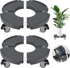 ToLanbbt 2P Plant Caddy Stand with 360° Wheels Adjustable 15-22 Inch Rolling Plant Stand Heavy Duty Large Plant Cart Dolly with Casters 440lbs Capacity for Large Planter, Garden Pot, Flower Pot, Gray
