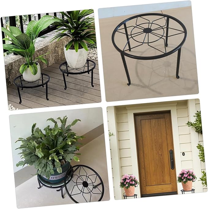 YARNOW Plant Stands Indoor Boho Plant Holders Rustic Metal Flowerpot Shelf for Home Decor Front Door