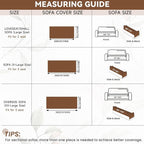 VClife XXL Sofa Cover Chenille Couch Cover for 3 Cushion Couch Sofa, Modern Beige Chocolate Striped Couch Covers for Kids Washable Sectional Sofa Protector with Tassel 71"X150"