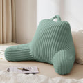 Blissful Diary Reading Pillow for Sitting in Bed, Flannel Back Pillow Bed Sitting Up for Adult & Children, Backrest Cushion for Sit Up in Couch or Floor, Dorm Essentials, Mint Green