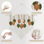 lokeisna Macrame Wall Hanging Tapestry, Room Decor Wall Art, Boho Wall Decor Tapestry for Bedroom above Bed Wall Decor Living Room, Macrame Wall Fashional Gift, 39" x 26" Red Green