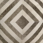 Signature Design by Ashley Hartselle Casual Geometric Patterned Pouf 18 x 18 Inches, Beige & Light Brown