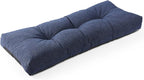 SUNROX LokGrip Non Slip Tufted Memory Foam Bench Cushion, FadeShield Water Resistant Durable Thicken Outdoor/Indoor Bench Seat Pads 30x14x4 inch, Heather Indigo