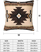 Western Aztec Pillow Covers 20x20 Set of 2, Southwest Native American Brown Throw Pillow Covers Outdoor Decorative Pillow Case for Couch Bed Sofa Cushion Home Decor