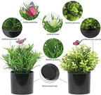 7" H Fake Plants Indoor 2 Pack Small Artificial Plants,Topiary Greenery Mini Potted Plants for House Office Tabletop Decoration