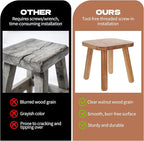 2 Pack Wooden Plant Stand Indoor 9.25” Small Plant Stool Square Wood Plant Stand for Large Plants Sturdy and Stable Flower Pot Stand Holder for Living Room, Balcony, Office, Holds 300 lbs