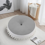 Large Floor Pillow Kids Round Floor Cushion Seating, 20 inches Big Circle Pillow, Round Floor Pillows Seating for Children, Oversized Mat for Reading Nook Teepee Playroom Nursery, Light Grey
