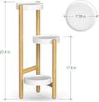 Wisuce Bamboo Plant Stands Indoor, 3 Tier Plant Stand Tall Corner Plant Stand Holder & Plant Display Rack for Outdoor Garden Indoor Home (3 Tier -1)