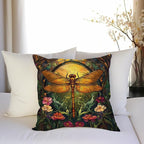 YOU FOUND ME William Morris Abstract Vintage Floral Dragonfly Design Throw Pillow Covers Home Decor, Retro Art Decor Pillowcase Cushion Cover for Bed Sofa Living Room, Square 18x18inch (Dragonfly)