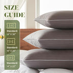 Memory Foam 14 x 36 Inch Throw Pillow Insert, Premium Lumbar Pillow Insert for Decorative Throw Pillow, Living Room, Couch and Sofa, 14 x 36 Inch, Gray
