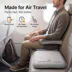 Whispering Winds Inflatable Seat Cushion - Comfortable Blow-up Foam Pad for Airplane, Travel, Stadium, Outdoors, Camping, Car & More