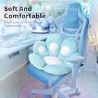 Ditucu Cat Paw Cushion Kawaii Chair Cushions 31.4 x 27.5 inch Cute Stuff Seat Pad Comfy Lazy Sofa Office Floor Pillow for Gaming Chairs Room Decor Blue