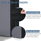 Shinnwa Gel Memory Foam Recliner Cushion for Elderly, Dual-Layer Foam Chair Pad, Extra Large Seat Cushion for Couch, Armchair, Wicker Chairs, Floor, 20 × 20 × 5in, Black