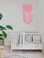 Handmade Cotton Home Decor Macrame Wall Hanging (Pink)