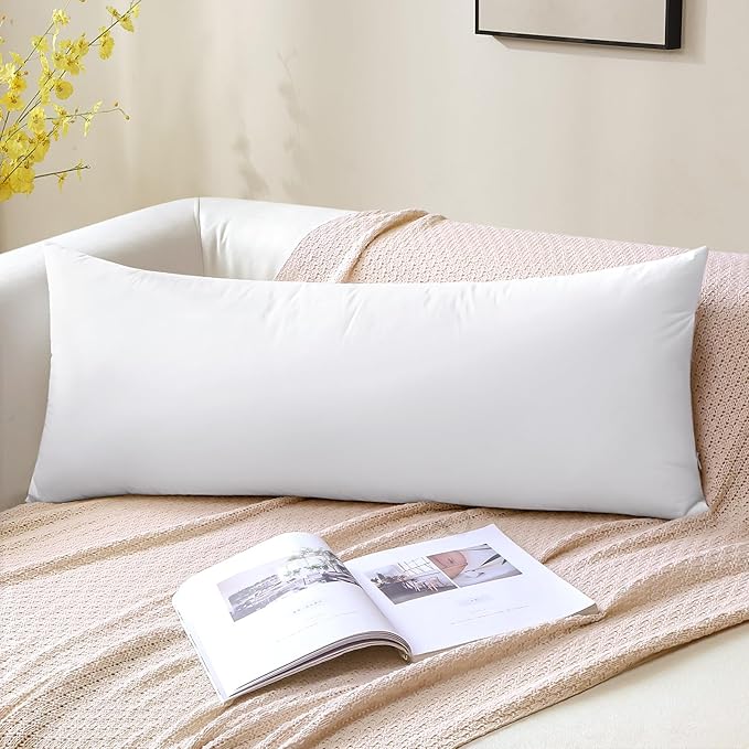 Artscope 14x36 Pillow Insert, Synthetic Down Lumbar Pillow Insert for Bed, Ultra Soft Decorative Long Throw Pillow Inserts for Living Room Couch Bed Sofa-White