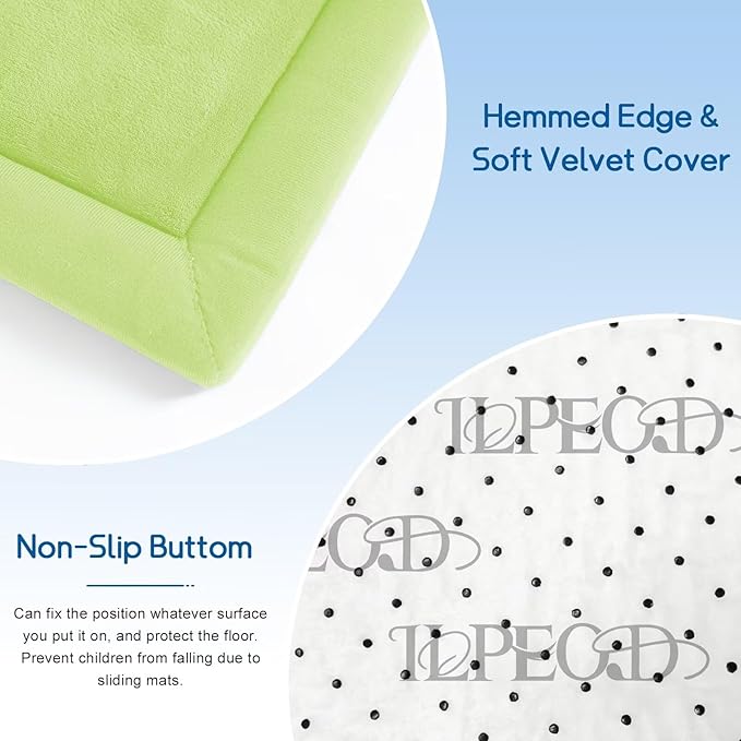 Baby Play Mat for Floor Nursery Muscle Area Rug Playroom Rug 47"x47" Memory Foam 1.3" Thick Crawling Mat for Babies,Toddlers, Infants,Kids(Light Green)