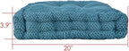 ChezMax Floor Pillow & Cushion, Large Meditation Chair Cushions, Thick Square Seat Pad, Soft Tufted Seating Pouf for Indoor/Outdoor Yoga Bench Rocking Chair Room Tatami Sofa, Royal Blue 20"x20"