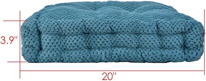 ChezMax Floor Pillow & Cushion, Large Meditation Chair Cushions, Thick Square Seat Pad, Soft Tufted Seating Pouf for Indoor/Outdoor Yoga Bench Rocking Chair Room Tatami Sofa, Royal Blue 20"x20"