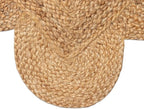 Weaving Cottage Scalloped Natural Jute Area Rug | Beige, 2X3 FT Handwoven Jute Doormat | Eco-Friendly, Durable, and Stylish | Perfect for Living Room, Bedroom, and Entryway