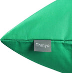 4-Pack 100% Cotton Comfortable Solid Decorative Throw Pillow Case,Thmyo Square Cushion Cover Pillowcase Sublimation Blank Pillow Covers DIY Throw Pillowcase for Sofa(20x20 inch/ 50x50cm,Bright Green)