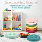 8 Pcs 16 Inch Floor Cushions for Kid, Flexible Seating for Classroom Elementary, 3.15 in Thick Round Floor Pillow, Back to School Furniture for Daycare Preschool Meditation(Neutral Color)