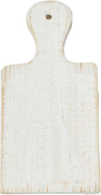 Decorative Textured Wood Pedestal, White