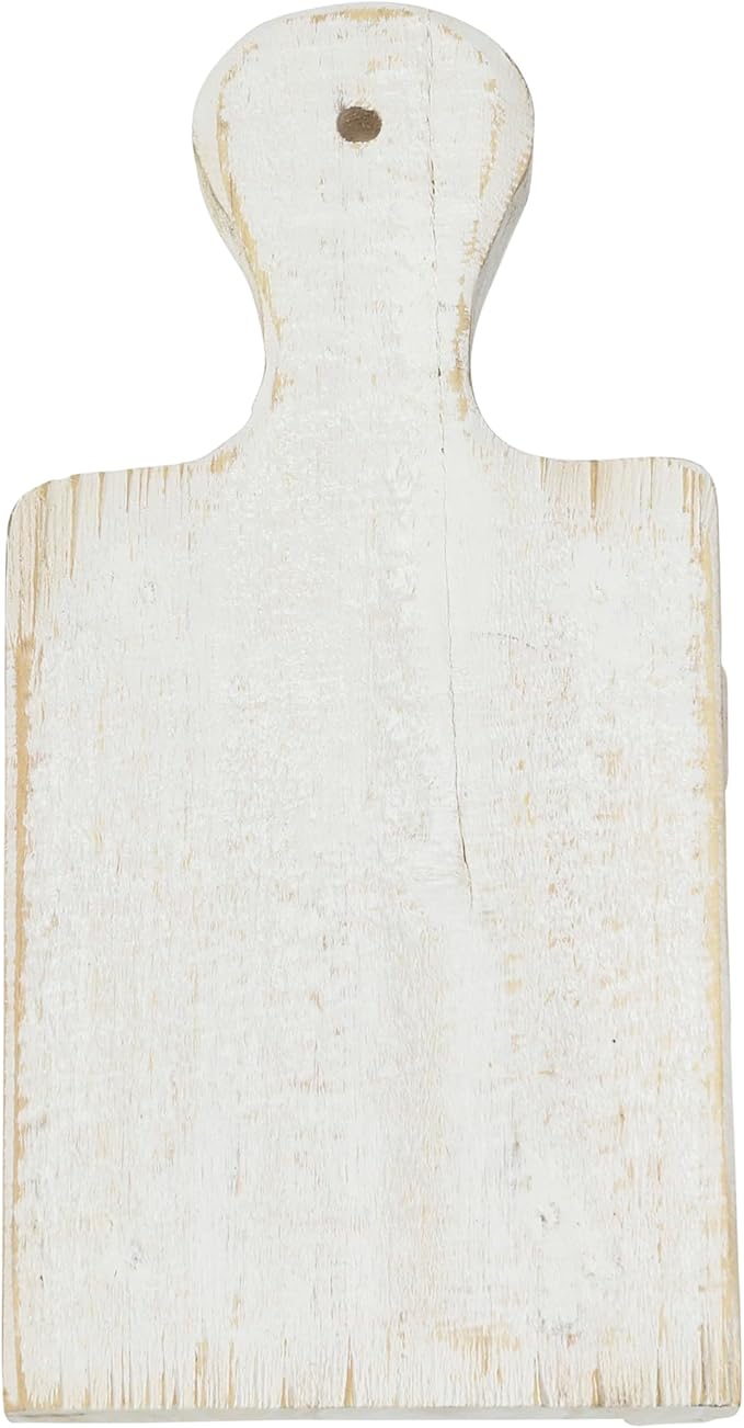 Decorative Textured Wood Pedestal, White