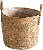 Straw Flower Pots, Plant Baskets Indoor, Basket Planter, Versatile Rattan Grass Woven Flower Planter, Plant Pot for Living Room Balcony Garden Decoration,Indoor & Outdoor