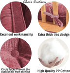 Tiita Chair Pads Cushions 2 Pack, Seat Pillows Pad with Ties, 18x18 Cushions for Indoor/Outdoor Kitchen Dining Chairs, Coral Pink