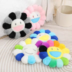 FIONOUT Flower Pillow, Daisy Shaped Throw Pillow, Flower Face Floor Cushions Floor Pillow, Colorful Sunflower Plush Pillow, Cute Room Decor Decorative Pillows for Sofa Bedroom Car (60CM/23.6in)
