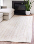 Unique Loom Braided Jute Collection Area Rug - Dhaka (5' 1" x 8' Rectangle, White)