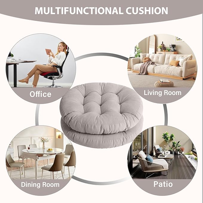 Tiita Outdoor Cushions Square Floor Pillow Thicken Tufted Seat Pad Large Floor Cushion for Yoga Meditation Living Room