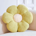 Flower Decorative Throw Pillows for Bed Couch, Cute Daisy Shaped Plush Aesthetic Pillow, Soft 14.9" Floor Seat Cushion