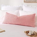 Kevin Textile Valentines 14x36 Inch Long Lumbar 1 Pack Boho Decorative Throw Pillow Cover Soft Striped Corduroy Rectangle Cushion Case Farmhouse Accent for Living Room Couch Sofa Bed, Dark Pink