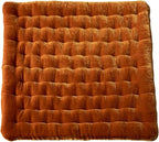 vctops Luxury Velvet Square Chair Pad Thin Soft and Comfy Chair Cushion Tufted Indoor Seat Cushion Pillow Tatami (Orange,17"x17")