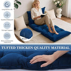 Bench Cushion for Indoor Furniture 40x20 in Velvet Thicken Indoor Window Seat Cushion, Piano Sofa, Entryway Storage, Bay Window Tufted Patio Porch Swing Bench Pad Memory Foam(Royal Blue)