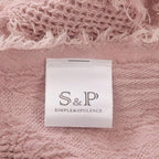Simple&Opulence 100% Cotton Throw Blanket for Bed, Couch, Boho Textured Geometric Knit Woven Blanket with Tassels Soft, Lightweight Breathable Shabby Chic Farmhouse Decoration for All-Season(Pink)