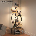 Plant Stand Indoor with Grow Light,8 Tiered Indoor Plant Stand,58" Tall Plant Flower Shelf,Creative Note Shaped Plant Holder for Home,Patio,Brown