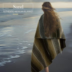 Authentic Large Handwoven Mexican Blanket - Soft Yoga Blankets - Durable Serape - Lightweight Falsa Blanket, Beach, Camping, Picnic, Equestrian Saddle, Outdoor Blankets 70"x50" - Sand