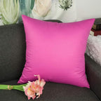 Thmyo 4-Pack 100% Cotton Comfortable Solid Decorative Throw Pillow Case, Square Cushion Cover Pillowcase Sublimation Blank Pillow Covers DIY Throw Pillowcase for Couch(22x22 inch/ 55x55cm,Rose red)