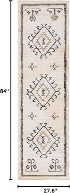 SAFAVIEH Kilim Collection Runner Rug - 2'3" x 7', Ivory & Black, Handmade Flat Weave Jute, Ideal for High Traffic Areas in Living Room, Bedroom (KLM762A)
