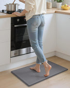 Color&Geometry Anti Fatigue Cushion Kitchen Mat for Floor -17"x29",Easy Clean, Water & Oil Proof, Anti Slip, Foam Rubber Runner Rug for Front Sink Comfort Standing,Grey