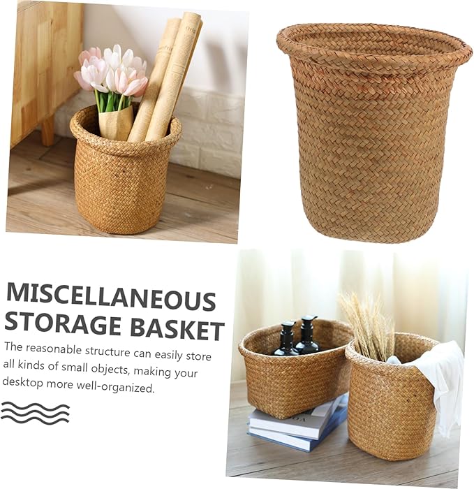 Indoor Plant Holder Handmade Woven Planter Basket Boho Style Decorative Flower Pot