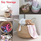 Extra Large Size(16x16x15 inches) Seagrass Belly Basket for Storage, Laundry, Picnic and Woven Straw Beach Bag - Plant Pots Cover Indoor Decorative